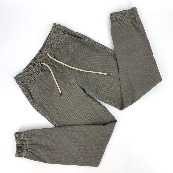 Retrod Beige & Black Houndstooth Pull-On Jogger Style Cotton Ankle Pants, XS - Picture 3 of 16